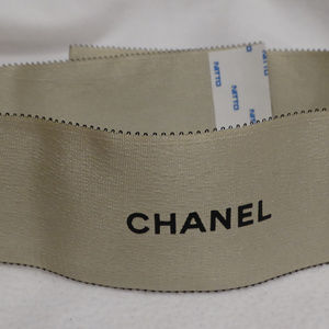 2.5" WIDE CHANEL Platinum & Black 26" Ribbon